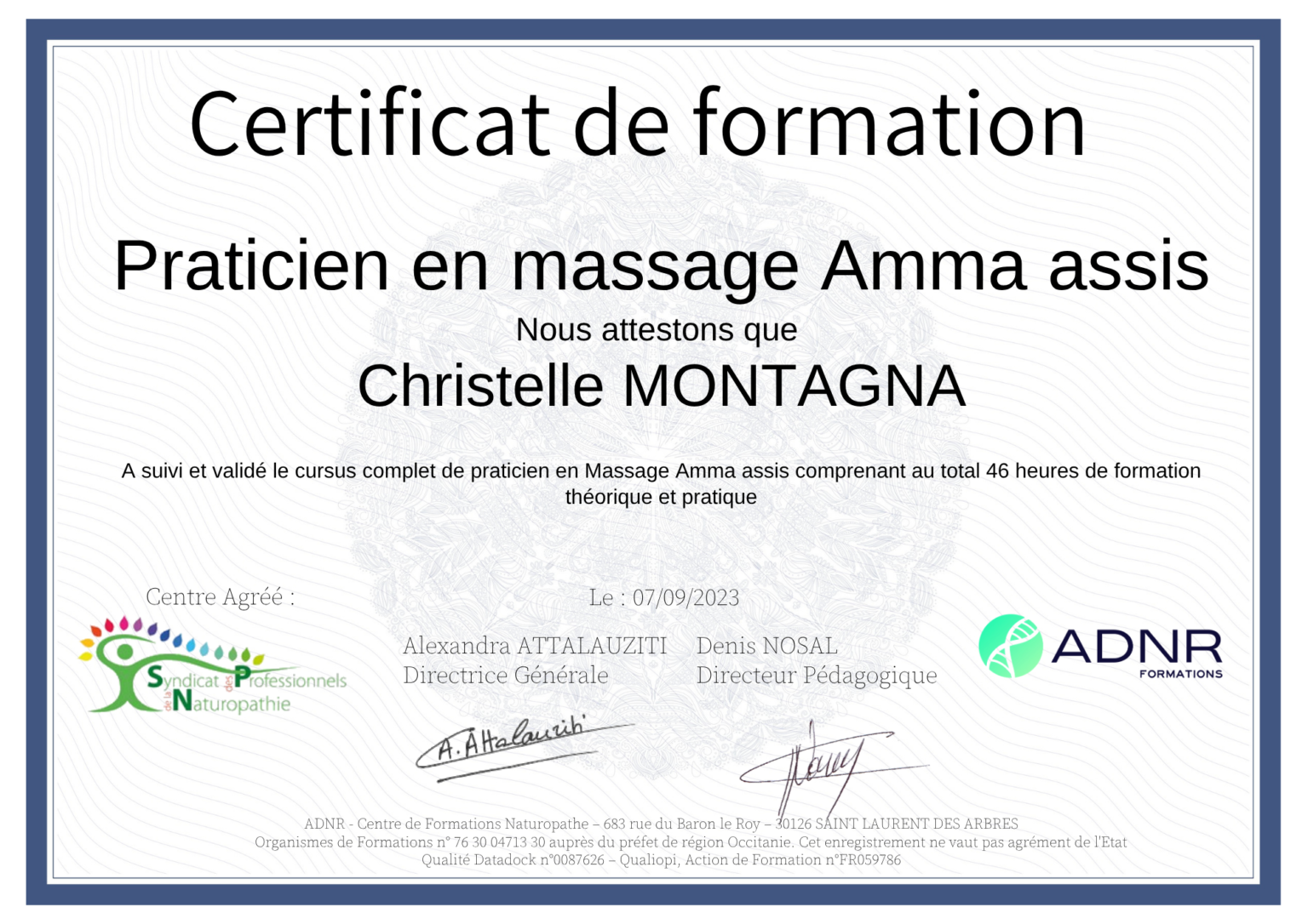 Massage amma assis